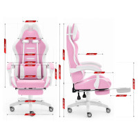 Комп'ютерне крісло Hell's HC-1039 Pink (тканина)