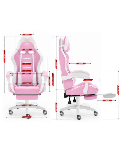 Комп'ютерне крісло Hell's HC-1039 Pink (тканина)
