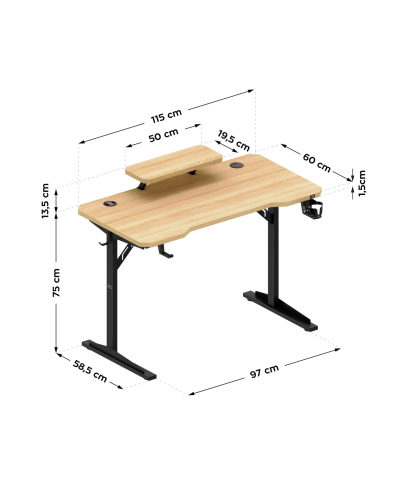 Комп'ютерний Стіл Mark Adler Leader 5.1 Oak
