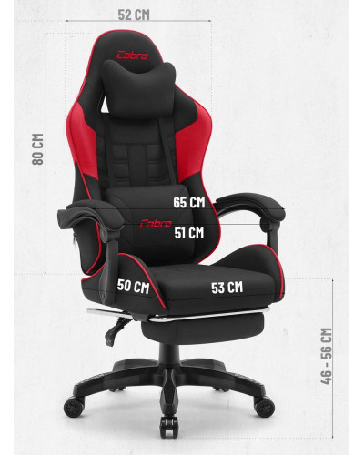 Крісло Cabro C501 Black-Red тканина
