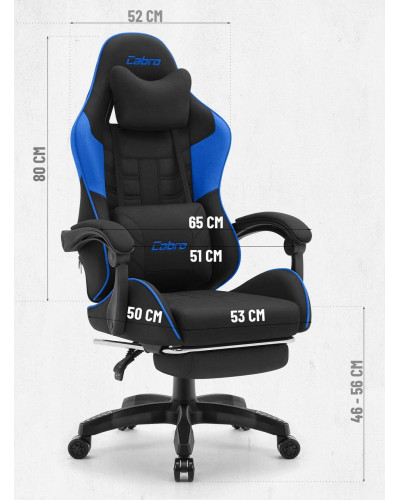 Крісло Cabro C501 Black-Blue тканина