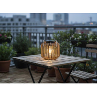 Садовий ліхтар на сонячній батареї GardenLine LAP0121 Коричневий / Еко-стиль — 16 см.