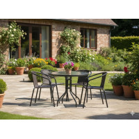 Комплект садових меблів MultiGarden Toscana (на 4 особи): стіл 80 см + 4 стільці з техноротангу