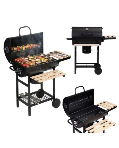 Вугільний гриль MultiGarden XXL BBQ0370 з кришкою, термометром та попільником
