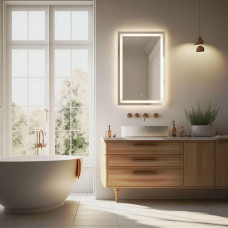 Прямокутне дзеркало ModernHome з LED-підсвічуванням (50х70 см)
