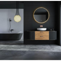 Кругле настінне дзеркало ModernHome з LED-підсвіткою 80 см.