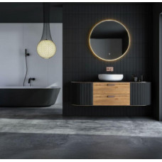 Кругле настінне дзеркало ModernHome з LED-підсвіткою 80 см.