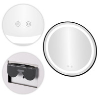 Кругле настінне дзеркало ModernHome Anti-Fog з LED-підсвіткою 80 см.