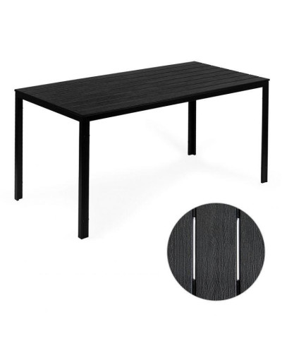 Комплект садових меблів MultiGarden Polywood-4, стіл 156x78 см. + 4 крісла з техротангу (Темно-коричневий)