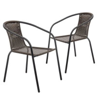 Комплект садових меблів Kontrast Garden-6 Brown на 6 осіб (стіл 120х70 см + 6 крісел)