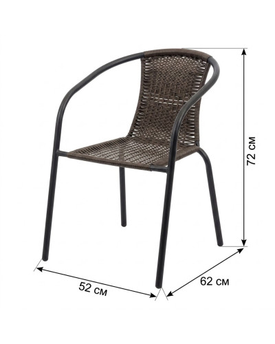 Комплект садових меблів Kontrast Garden-6 Brown на 6 осіб (стіл 120х70 см + 6 крісел)